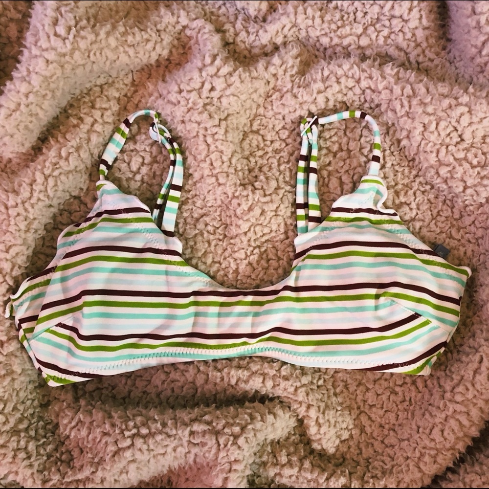aerie striped bikini top